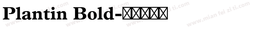 Plantin Bold字体转换